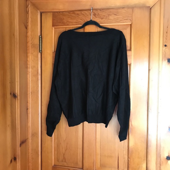 NWT Magaschoni Black Sweater Relaxed Fit, size XL. - Picture 3 of 5